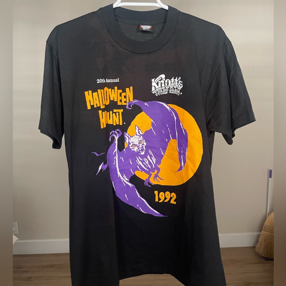 vintage 1992 knotts halloween haunt large tee dead stock single stitch